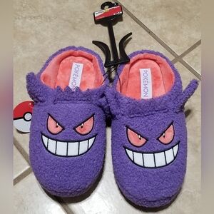 Pokemon Gengar Sherpa Slippers (Mens Small - US 7/8)